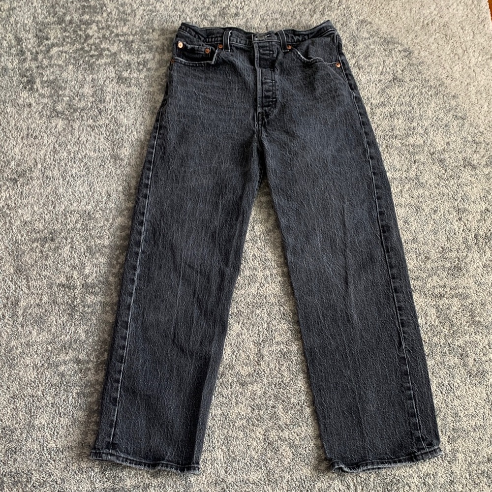 Levi's Premium Women’s Ribcage Straight Ankle Black Jeans